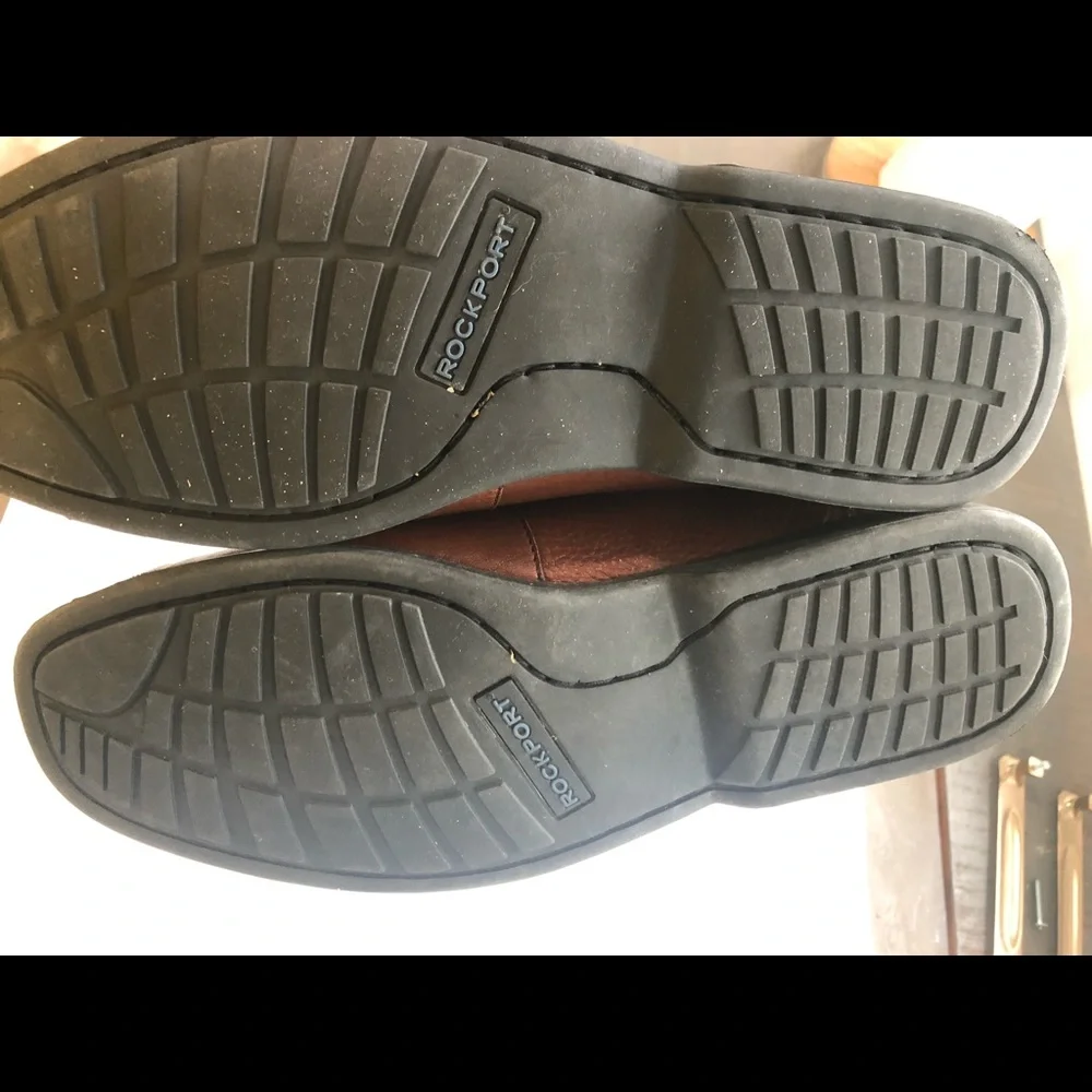 ROCKPORT‎ BROWN SLIP ON SHOES DRIVING MOCASSINS 8